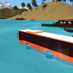 Vožnja z avtobusom na plaži: igra avtobusa z vodno površino
