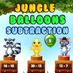 Odštevanje balonov iz džungle