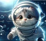 Jigsaw Puzzle: Astronavt-cat